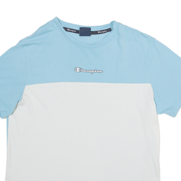 CHAMPION Mens T-Shirt Blue L Online now