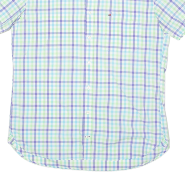 TOMMY HILFIGER Mens Shirt White Check L Sale