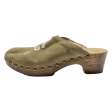 ALPENGLUCK EDELWEISS Clog Shoes Green Suede Womens UK 5 Online Sale