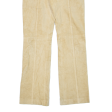 TOMMY HILFIGER Womens Leather Trousers Beige Slim Bootcut Suede W26 L30 Discount