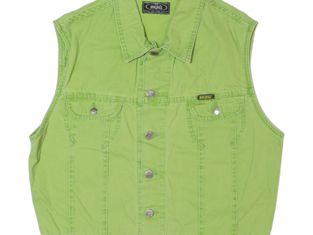 ANGELS Womens Denim Gilet Green 90s M For Sale