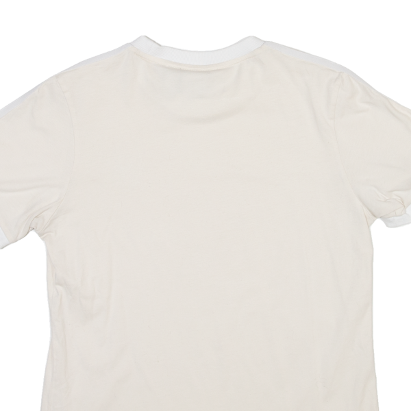 ADIDAS Womens T-Shirt Cream UK 12 Discount