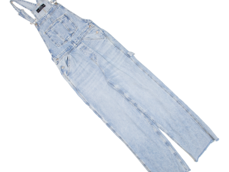 STRADIVARIUS Carpenter Womens Dungarees Blue Relaxed Denim UK 6 W26 L29 Online Sale