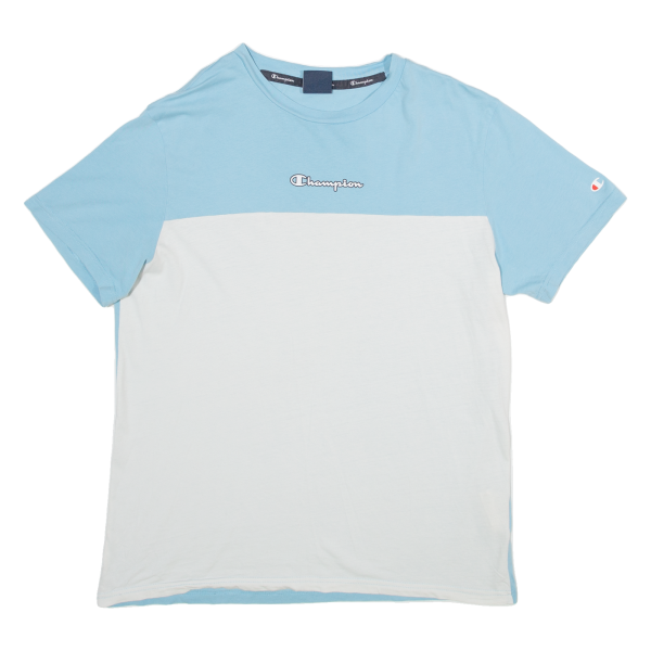 CHAMPION Mens T-Shirt Blue L Online now