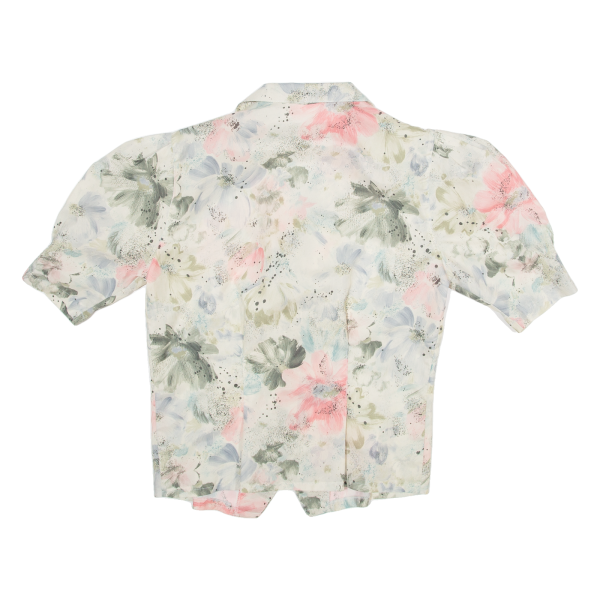 ACKERMANN Womens Printed Shirt Grey Collared Floral M For Sale