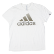 ADIDAS Womens T-Shirt White L Online Hot Sale