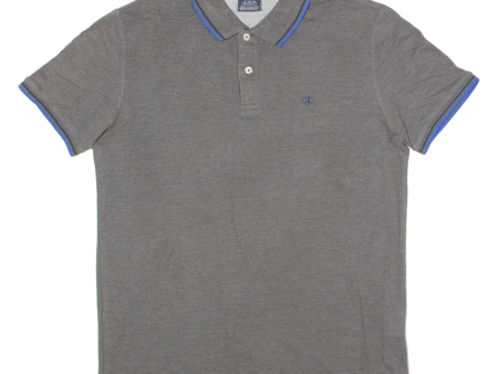 CHAMPION Mens Polo Shirt Grey S For Sale