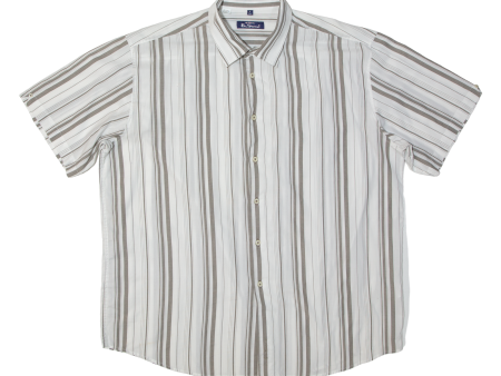 BEN SHERMAN Mens Shirt White Striped 2XL on Sale