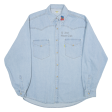 SWITCHER 10 Joor Mega-Club Mens Denim Shirt Blue 90s Long Sleeve M Online