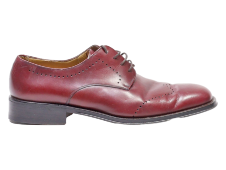 BALLY TOLONES Oxford Shoes Maroon Leather Mens UK 7 Fashion