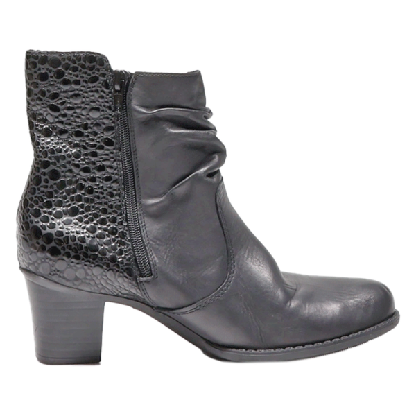 RIEKER Ankle Boots Black Leather Womens UK 6 on Sale