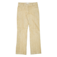 TOMMY HILFIGER Womens Leather Trousers Beige Slim Bootcut Suede W26 L30 Discount