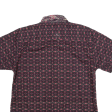 SHINTA THALIA Womens Shirt Maroon 90s Crazy Pattern XL Online Hot Sale