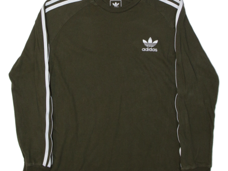 ADIDAS Boys T-Shirt Green Long Sleeve 13-14Y Sale