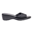 TOMMY HILFIGER Mule Heels Black Canvas Womens UK 7.5 Hot on Sale