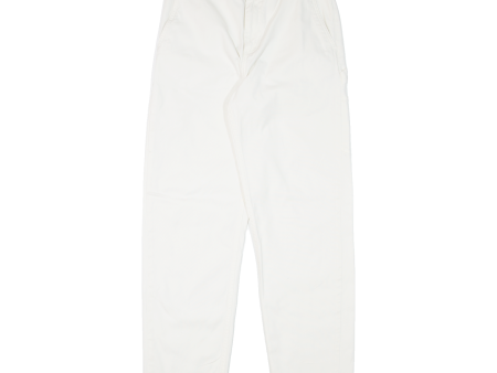 CARHARTT WIP Carpenter Pierce Pant Womens Trousers White Regular Tapered W26 L28 For Cheap