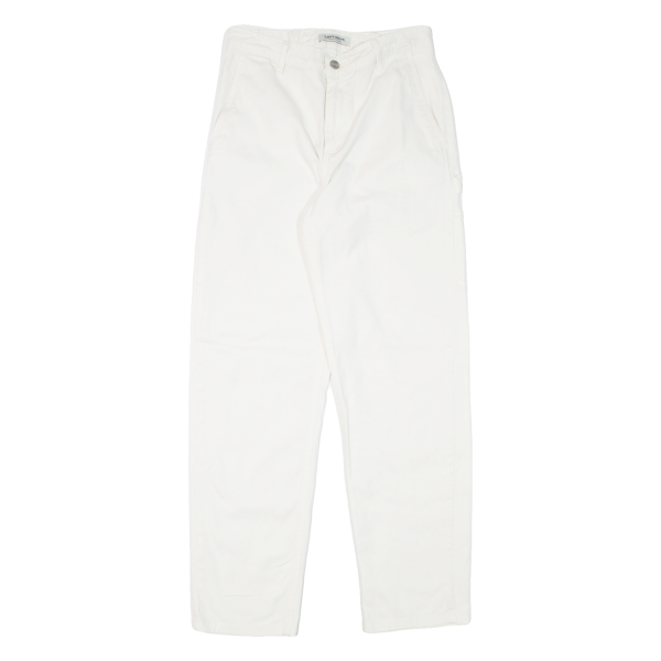 CARHARTT WIP Carpenter Pierce Pant Womens Trousers White Regular Tapered W26 L28 For Cheap