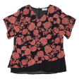 CAVITA Womens Printed Top Black 90s Floral L Online