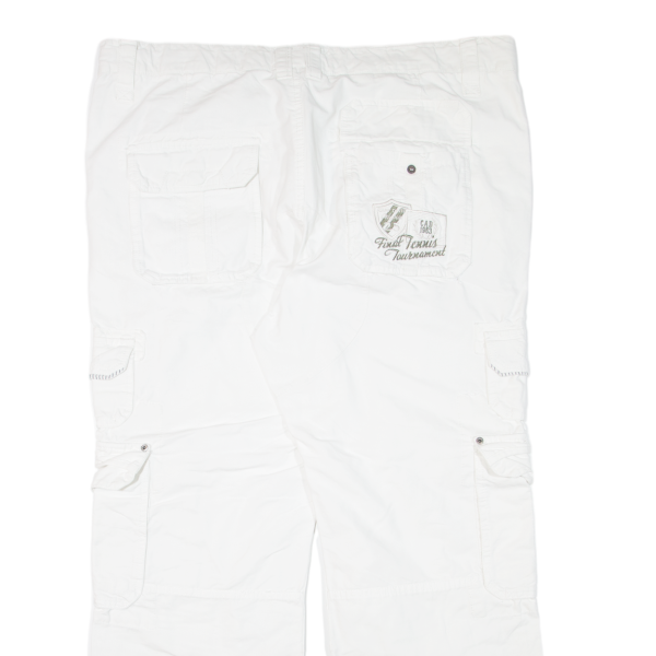 CAMP DAVID Cargo Mens Trousers White Regular Straight W40 L28 Supply