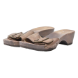 Slider Sandals Brown Leather Womens UK 6 Online Hot Sale