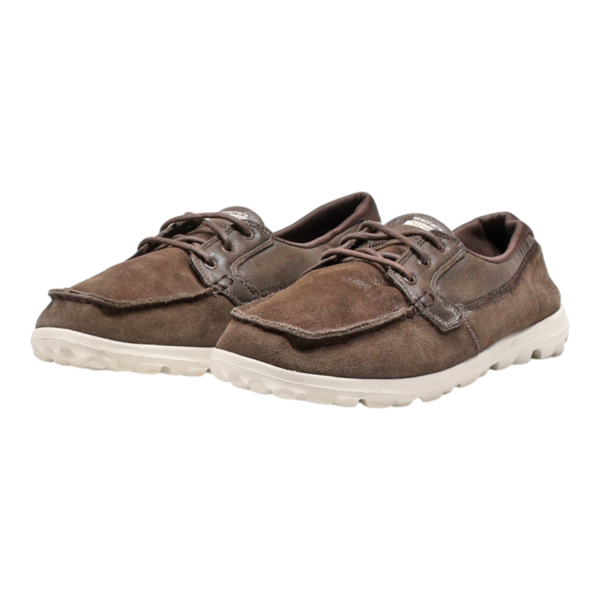 SKECHERS Low Top Trainers Brown Synthetic Mens UK 8 on Sale