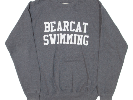 HANES Bearcat Swimming Mens Sweatshirt Grey USA S on Sale