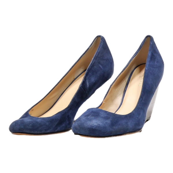 COLE HAAN Wedge Heels Blue Suede Womens UK 5.5 Online now