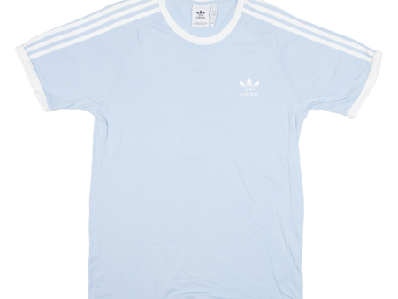 ADIDAS Mens T-Shirt Blue Roll Neck M Supply