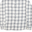 ALL SAINTS Mens Flannel Shirt Grey Check Long Sleeve S Online now