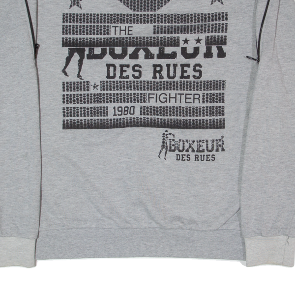 BOXEUR Mens Sweatshirt Grey L Online Sale