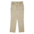 THE HERMIT TO ENDURE Mens Trousers Beige Slim Straight W30 L28 on Sale