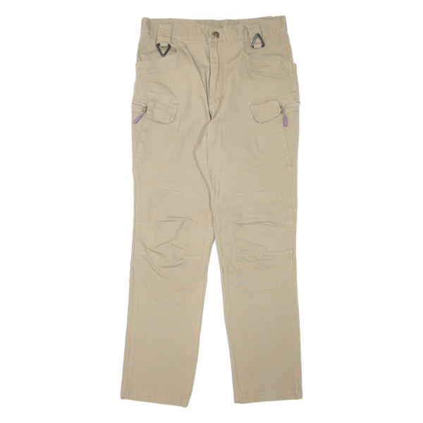 THE HERMIT TO ENDURE Mens Trousers Beige Slim Straight W30 L28 on Sale