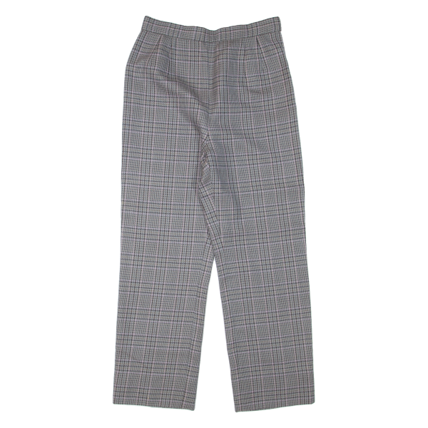 Check Womens Trousers Grey Regular Straight 90s W26 L26 For Discount