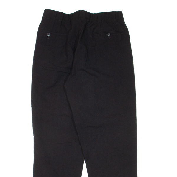 RITEX Pleated Mens Trousers Black Regular Straight W28 L28 on Sale