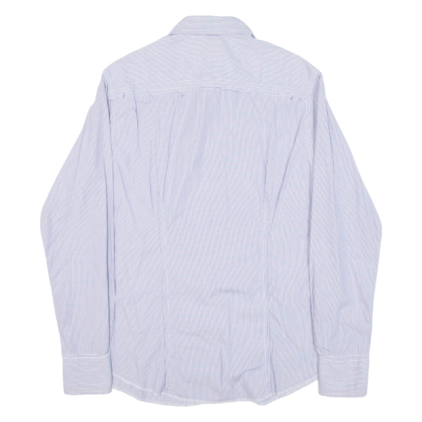 REPLAY Mens Shirt Blue Striped Long Sleeve M Online now