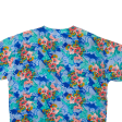 Womens Printed Blouse Blue 90s Floral L on Sale