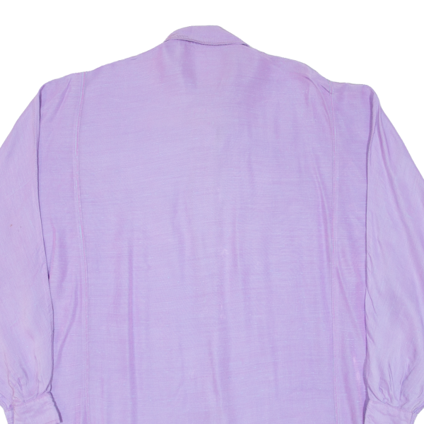 BANDOS Womens Plain Shirt Purple Viscose Long Sleeve S For Discount