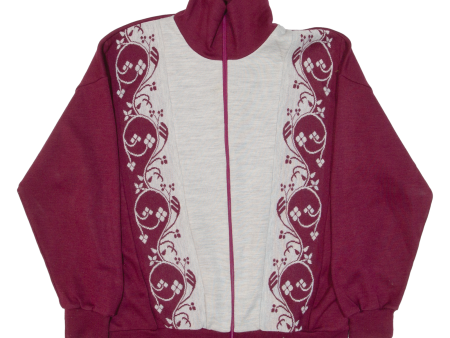 Womens Jacket Maroon Knit Wool UK 18 Supply