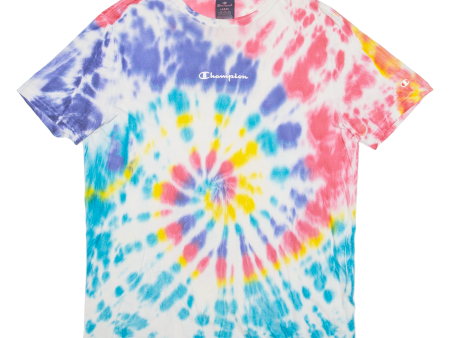 CHAMPION Mens Tie Dye T-Shirt Blue L Online