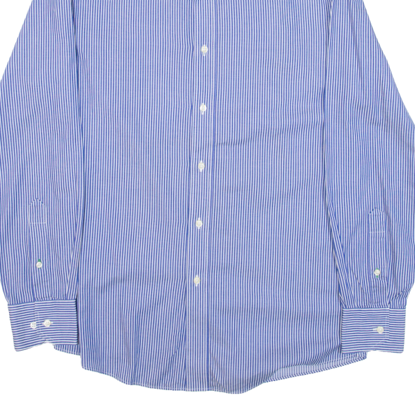 TOMMY HILFIGER Slim Fit Mens Shirt Blue Striped Long Sleeve S Online Hot Sale