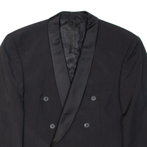 TREVIRA Mens Blazer Jacket Black Wool M Online Sale