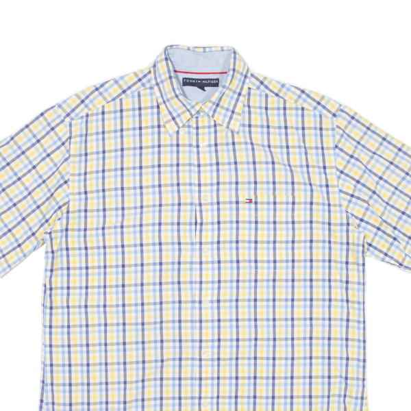 TOMMY HILFIGER Mens Shirt Yellow Check M Fashion