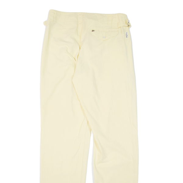 CLAY FERRY Pleated Womens Trousers Yellow Regular Straight W32 L34 Supply