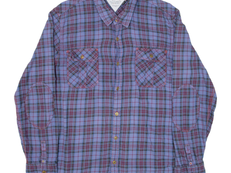 TOMMY HILFIGER Mens Shirt Purple Check Long Sleeve XL on Sale