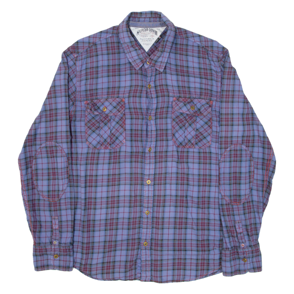 TOMMY HILFIGER Mens Shirt Purple Check Long Sleeve XL on Sale