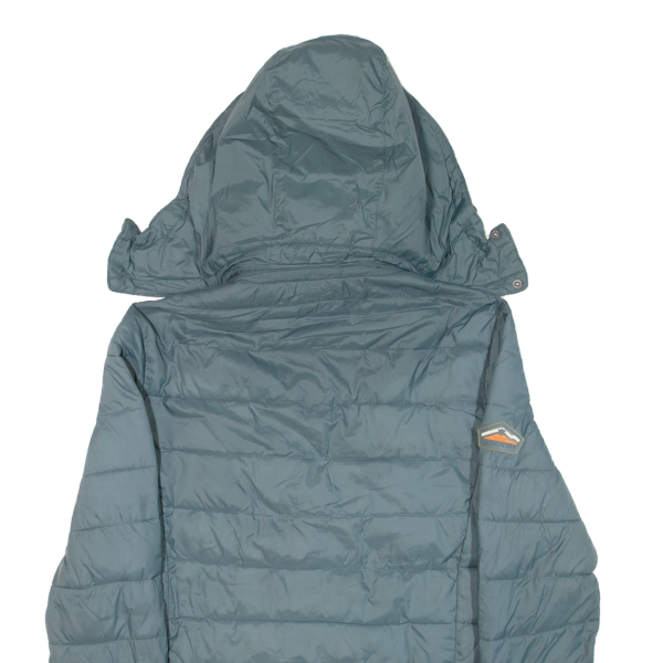 SUPERDRY Insulated Womens Puffer Jacket Blue Nylon Hooded S Online now