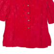 DELMOD Womens Blouse Shirt Red 90s L For Discount