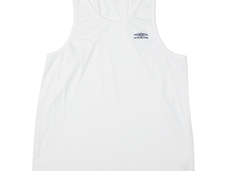 UMBRO Mens Vest White Sleeveless M Cheap