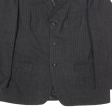 TURY Mens Blazer Jacket Black Pinstripe L Cheap