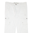 CAMP DAVID Cargo Mens Trousers White Regular Straight W40 L28 Supply